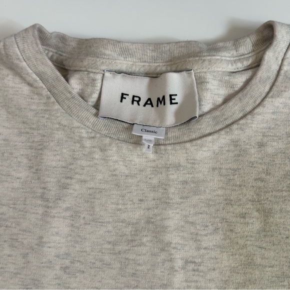 Frame Denim Heather Gray Crew Neck Shirt - Picture 2 of 8